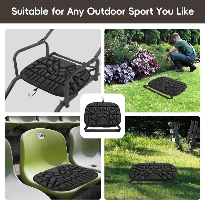 BLISSWILL Hunting seat Cushion，Stadium Cushion，100% Memory Foam Silent Lightweight for Camping, Hunting, Fishing，Camping，Outdoor - Image 3